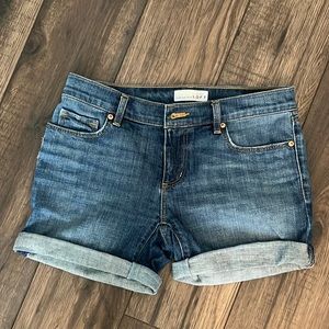 LOFT denim cuffed five pocket shorts size 00/24